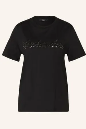 Max Mara T-Shirt Vello Z Cekinami schwarz