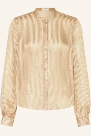 Frame Bluzka Z Błyszczącą Przędzą beige