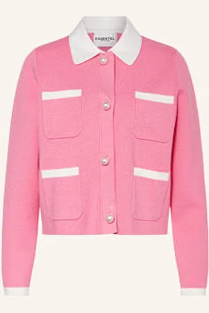 Essentiel Antwerp Kardigan Haurel Z Ozdobnymi Perełkami pink