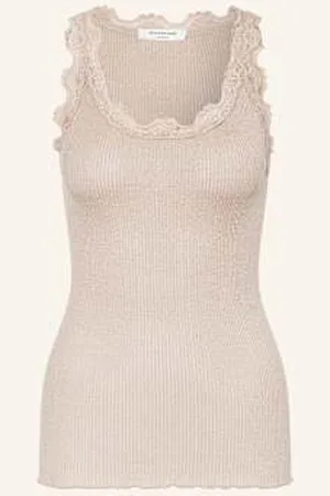 Rosemunde Dzianinowy Top Boston Z Błyszczącą Przędzą beige