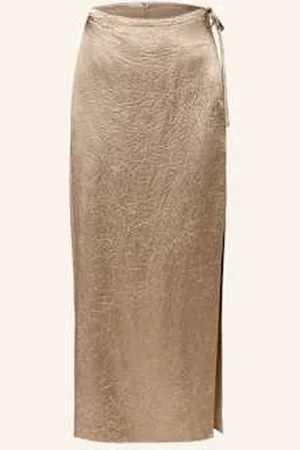 Filippa K Spódnica Satynowa beige