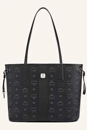 MCM Torba Shopper Liz Small Dwustronna Z Saszetką schwarz