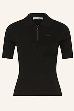 Lacoste Dzianinowa Koszulka schwarz