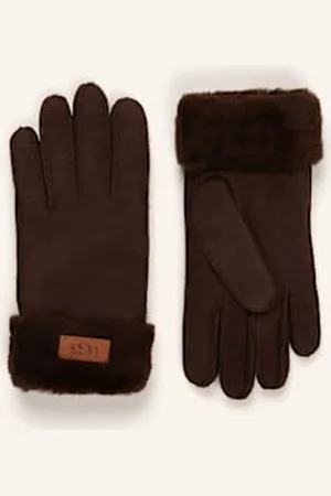 UGG Skórzane Rękawiczki braun