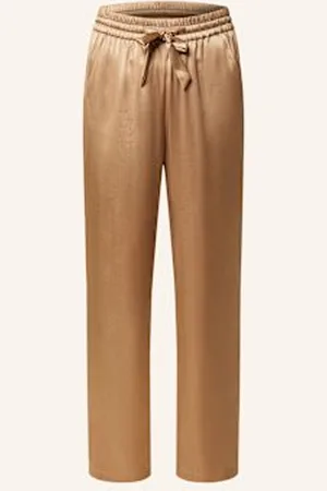 The Mercer Spodnie Marlena Z Jedwabiu beige