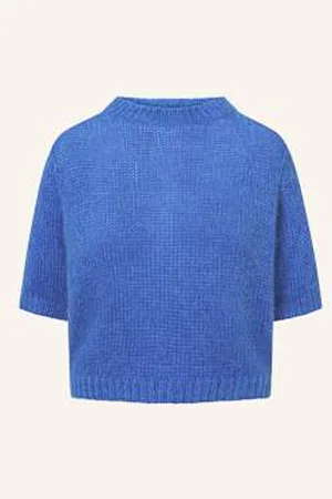 JOOP! Dzianinowa Koszulka Kima Z Alpaką blau