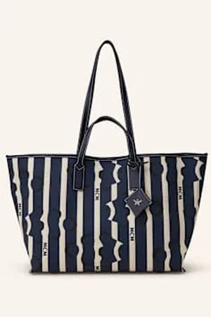 MCM Torba Shopper Aren Medium blau