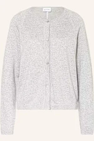 FTC CASHMERE Kardigan Z Dodatkiem Kaszmiru silber