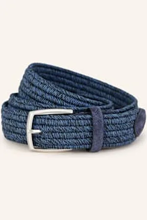 Veneta Cinture Pasek Pleciony blau