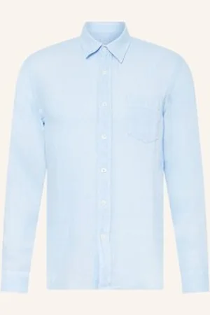 120% Lino Koszula Z Lnu Regular Fit blau