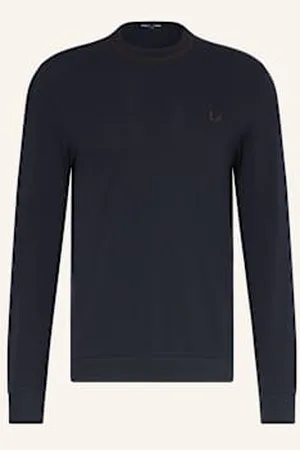 Fred Perry Koszulka Z Długim Rękawem Z Materiału Pika blau