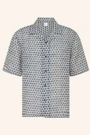 120% Lino Koszula Z Klapami Regular Fit Z Lnu blau