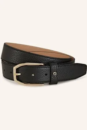 Aigner Pasek Skórzany Casual schwarz