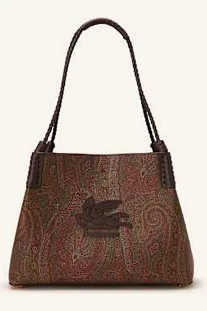 Etro Torba Shopper Z Saszetką braun