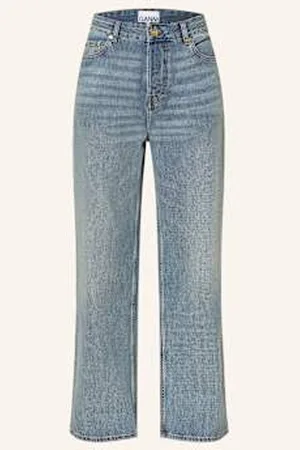 Ganni Jeansy Straight Izey blau
