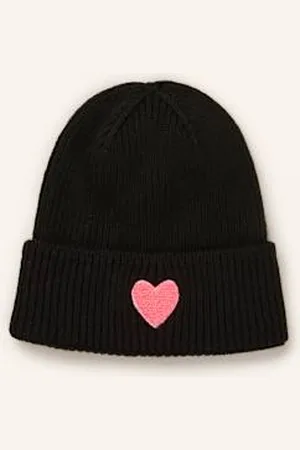 Unio Czapka Lund Heart Neon Pink schwarz