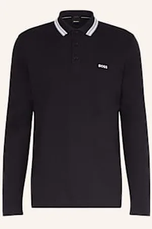 HUGO BOSS Koszulka Polo Z Piki Plisy Regular Fit blau