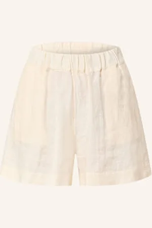 120% Lino Szorty Z Lnu beige