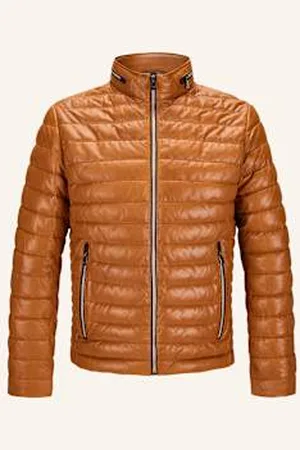 Milestone Kurtka Pikowana Mscortino Ze Skóry Z Izolacją Dupont™ Sorona® orange