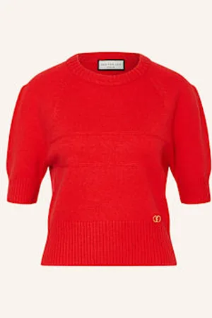 SEM PER LEI Dzianinowa Koszulka Z Kaszmiru rot