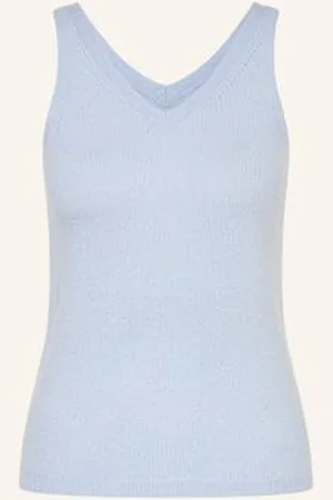 The Mercer Top Z Dzianiny Z Kaszmiru blau
