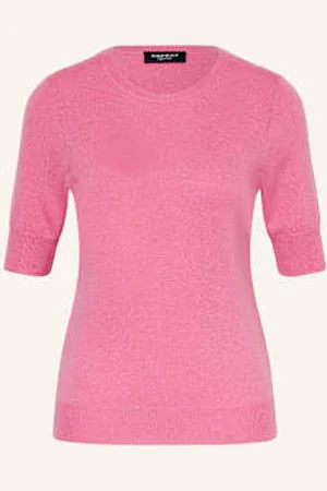 REPEAT cashmere Dzianinowa Koszulka Z Kaszmiru pink