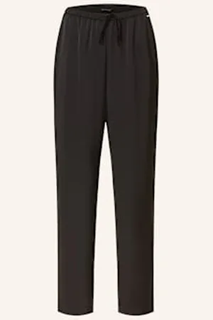 Armani Exchange Spodnie Marlena Z Satyny schwarz