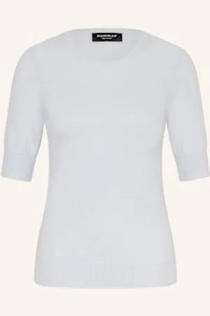REPEAT cashmere Dzianinowa Koszulka Z Kaszmiru blau