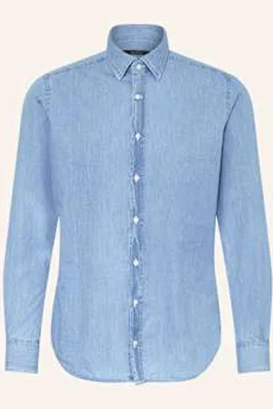 Windsor Koszula Lapo Slim Fit W Stylu Jeansowym blau