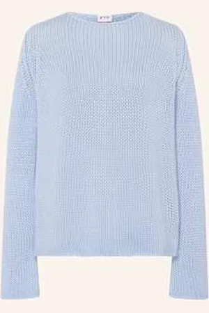 FTC CASHMERE Sweter Z Dodatkiem Kaszmiru blau