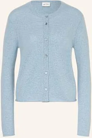 FTC CASHMERE Kardigan Z Kaszmiru blau