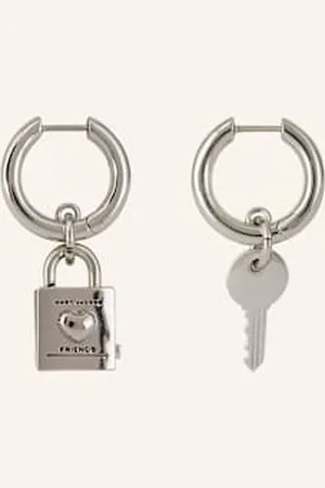 Marc Jacobs Kolczyki Friendship Padlock silber