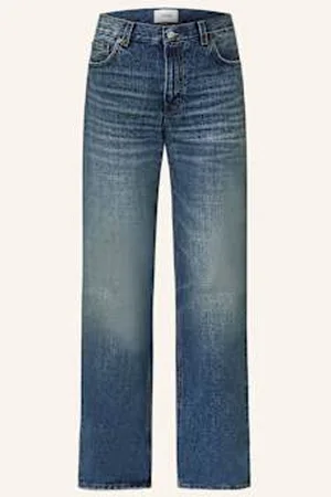 haikure Jeansy Straight Korea blau