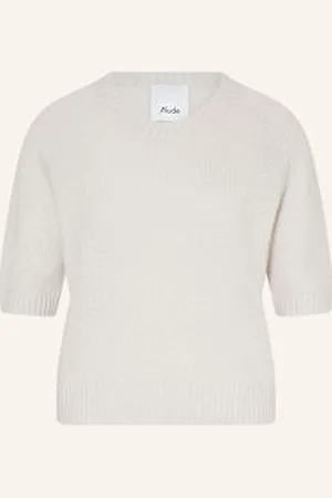 Allude Sweter Z Kaszmiru Z Rękawem 3/4 grau