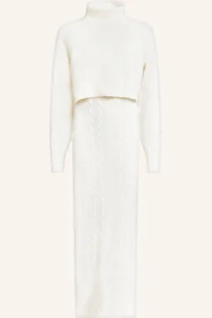 AllSaints Zestaw Muriel: Sukienka Z Dzianiny I Golf weiss