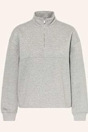 SELECTED Bluza Dresowa Typu Troyer grau