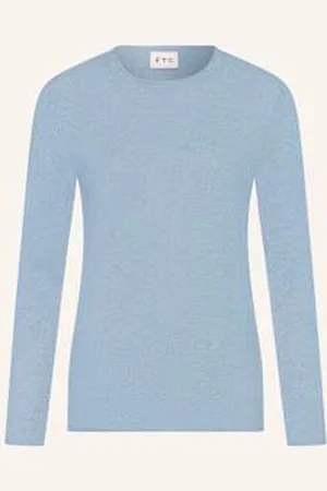FTC CASHMERE Sweter Z Kaszmiru blau
