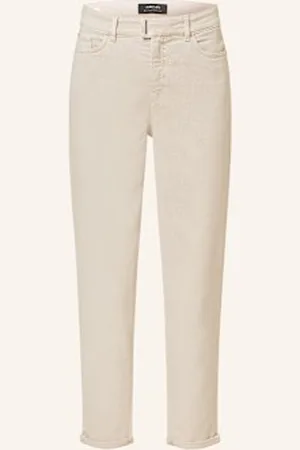 Marc Cain Jeansy Straight Riad Z Ozdobnymi Kamykami beige
