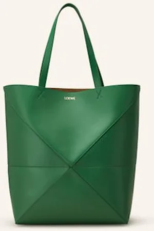 Loewe Torba Shopper Puzzle Tote Large gruen