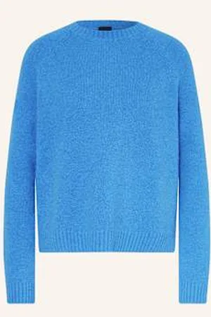 HUGO BOSS Sweter Febisan Z Dodatkiem Alpaki blau