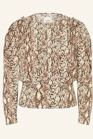 Isabel Marant Bluzka Zarga Z Jedwabiu beige