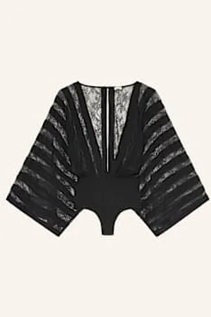 Livy Body Ze Stringami Harrison Z Rękawami 3/4 schwarz