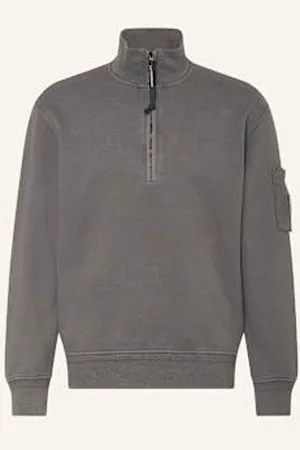 C.P. Company Sweter Typu Troyer grau
