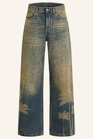 Palm Angels Jeansy Laser Palms blau