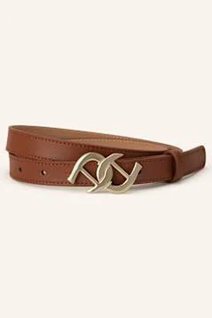 Aigner Pasek Skórzany Logo braun
