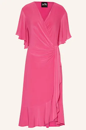 Joseph Ribkoff Sukienka Koktajlowa W Stylu Kopertowym pink