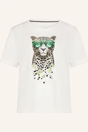 Marc Cain T-Shirt Z Cekinami weiss