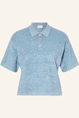 FTC CASHMERE Koszulka Polo Z Materiału Frotte blau