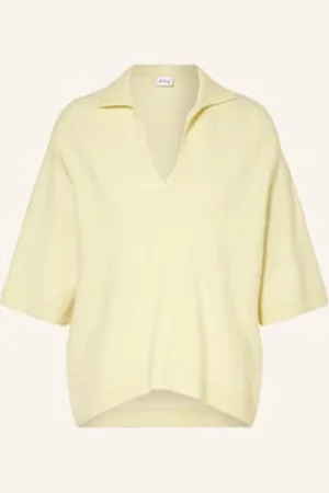 FTC CASHMERE Sweter Z Kaszmiru gelb