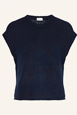 FTC CASHMERE Bezrękawnik Z Dodatkiem Kaszmiru blau